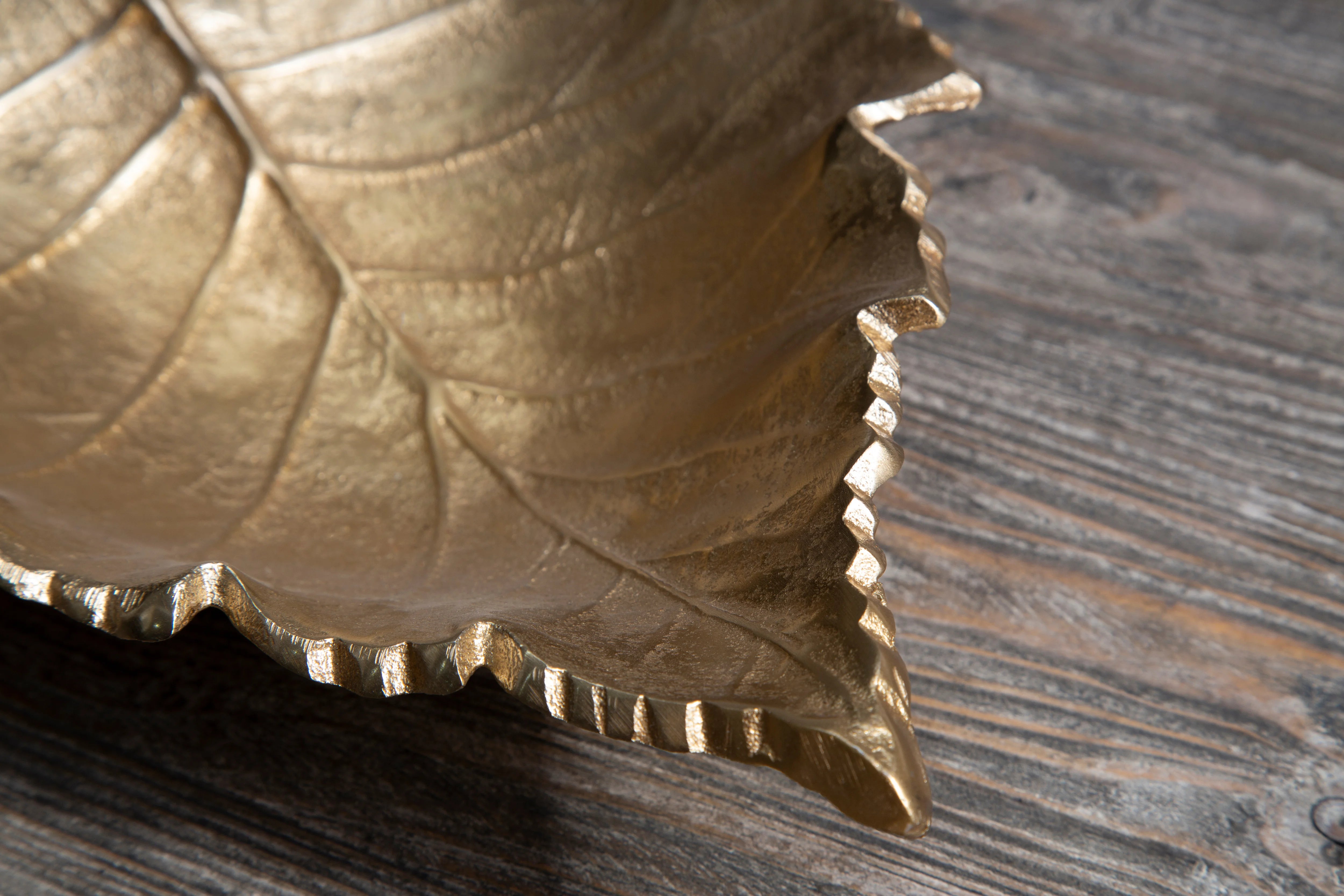 Addison Art Deco Gold Finish Leaf Dish
